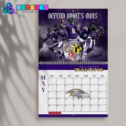 Baltimore Ravens Happy New Year 2025 Wall Hanging Calendar