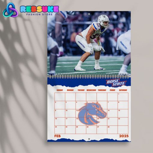 Boise State Football Happy New Year 2025 Wall Hanging Calendar