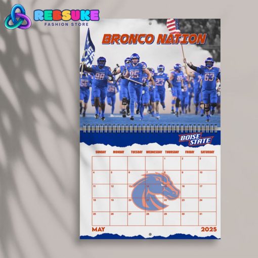 Boise State Football Happy New Year 2025 Wall Hanging Calendar