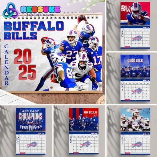 Buffalo Bills Happy New Year 2025 Wall Hanging Calendar