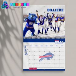 Buffalo Bills Happy New Year 2025 Wall Hanging Calendar