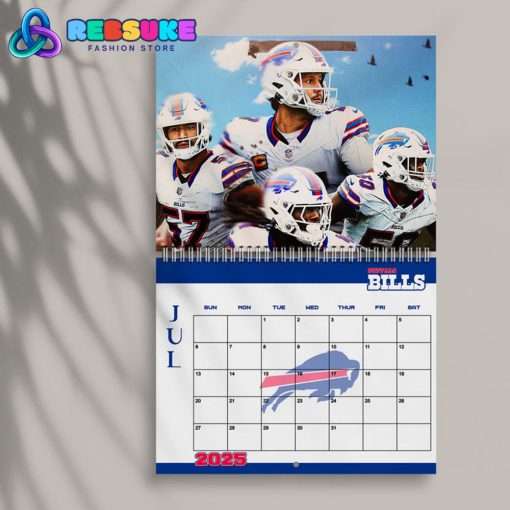 Buffalo Bills Happy New Year 2025 Wall Hanging Calendar