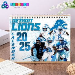 Detroit Lions Happy New Year 2025 Wall Hanging Calendar