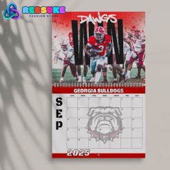 Georgia Bulldogs Happy New Year 2025 Wall Hanging Calendar