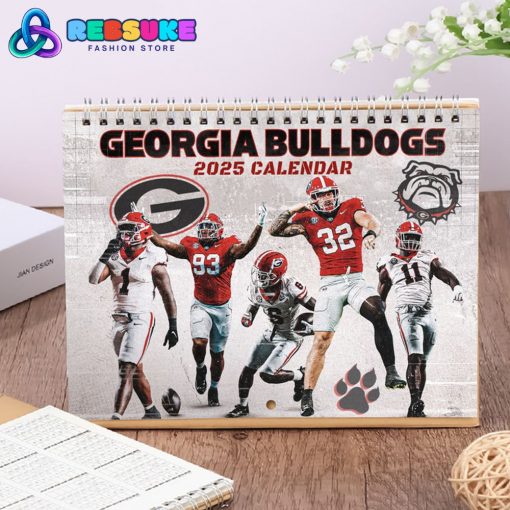 Georgia Bulldogs Happy New Year 2025 Wall Hanging Calendar