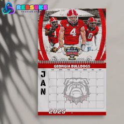 Georgia Bulldogs Happy New Year 2025 Wall Hanging Calendar