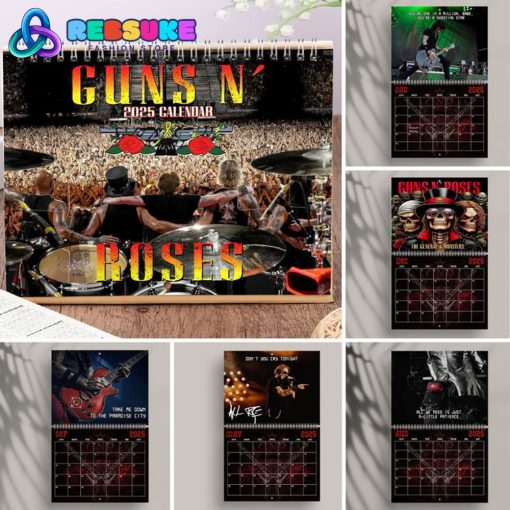 Guns N’ Roses Happy New Year 2025 Wall Hanging Calendar