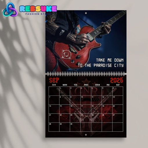 Guns N’ Roses Happy New Year 2025 Wall Hanging Calendar