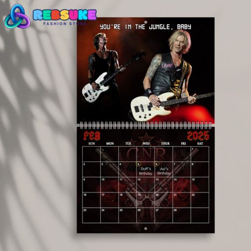 Guns N’ Roses Happy New Year 2025 Wall Hanging Calendar