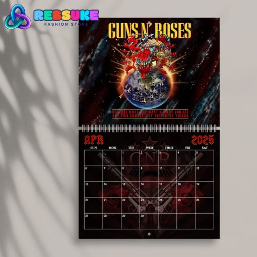 Guns N’ Roses Happy New Year 2025 Wall Hanging Calendar