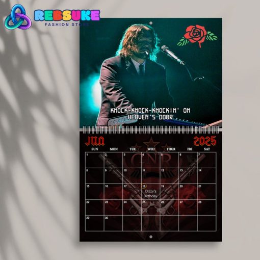 Guns N’ Roses Happy New Year 2025 Wall Hanging Calendar