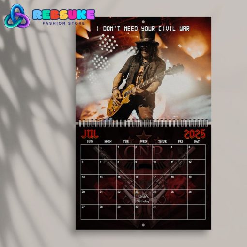 Guns N’ Roses Happy New Year 2025 Wall Hanging Calendar