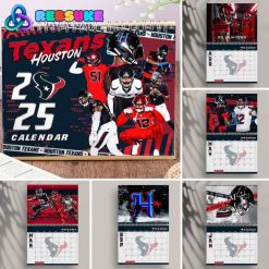 Houston Texans Happy New Year 2025 Wall Hanging Calendar