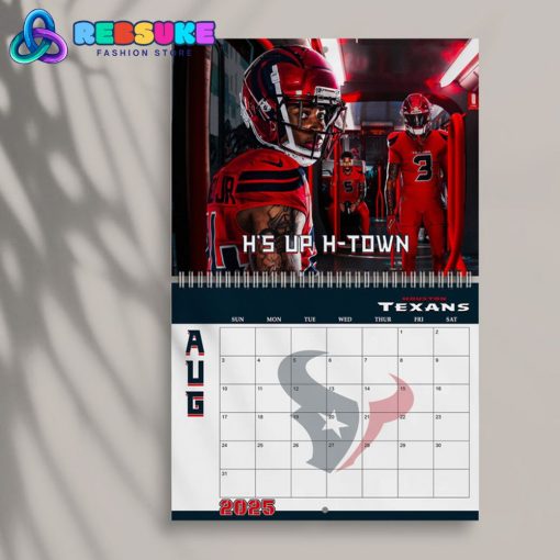 Houston Texans Happy New Year 2025 Wall Hanging Calendar