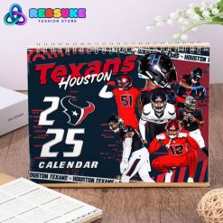 Houston Texans Happy New Year 2025 Wall Hanging Calendar