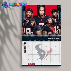 Houston Texans Happy New Year 2025 Wall Hanging Calendar