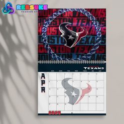 Houston Texans Happy New Year 2025 Wall Hanging Calendar