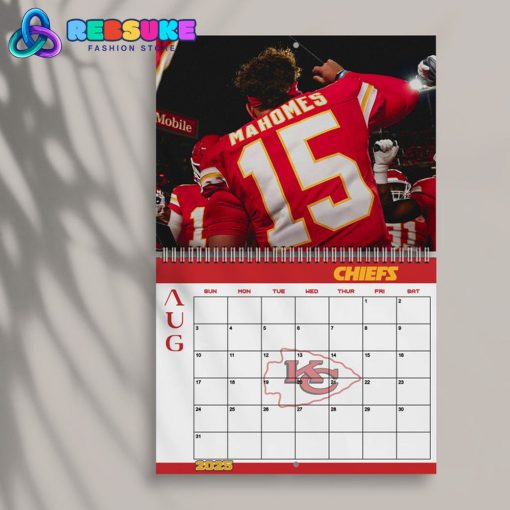 Kansas City Chiefs Happy New Year 2025 Wall Hanging Calendar