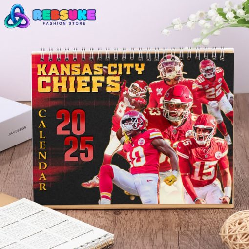 Kansas City Chiefs Happy New Year 2025 Wall Hanging Calendar