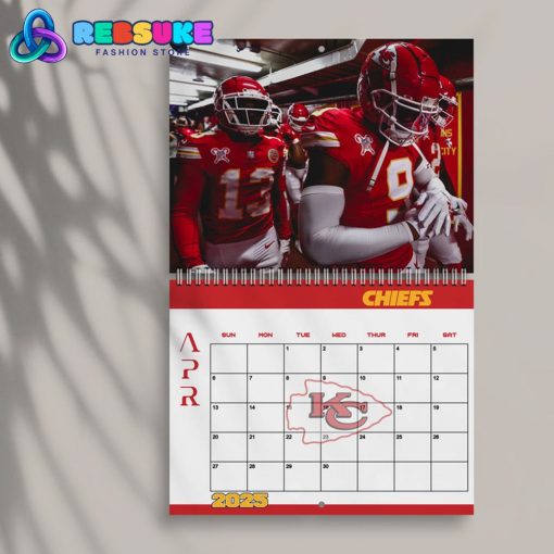 Kansas City Chiefs Happy New Year 2025 Wall Hanging Calendar