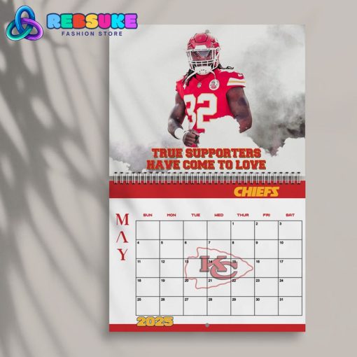 Kansas City Chiefs Happy New Year 2025 Wall Hanging Calendar