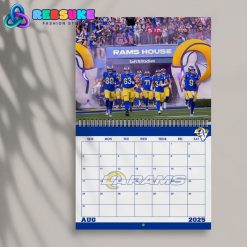 Los Angeles Rams Happy New Year 2025 Wall Hanging Calendar