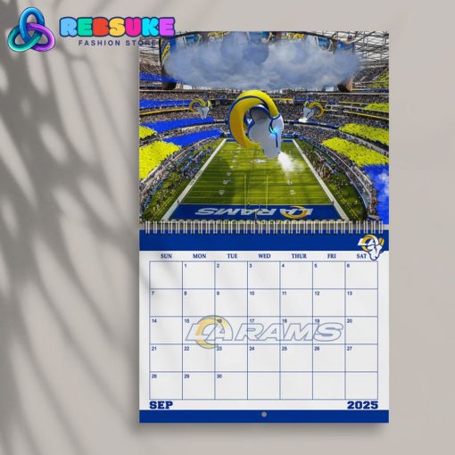 Los Angeles Rams Happy New Year 2025 Wall Hanging Calendar