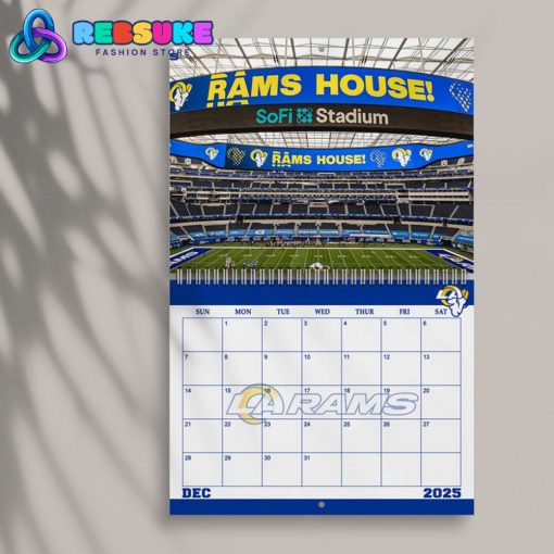 Los Angeles Rams Happy New Year 2025 Wall Hanging Calendar