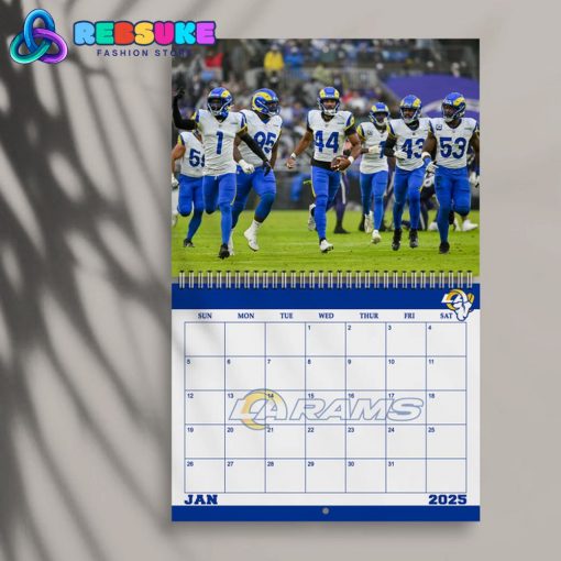 Los Angeles Rams Happy New Year 2025 Wall Hanging Calendar