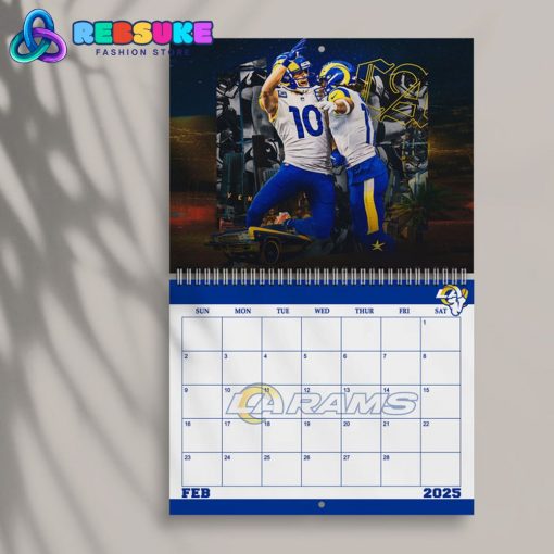 Los Angeles Rams Happy New Year 2025 Wall Hanging Calendar