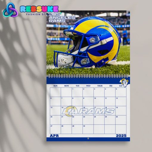 Los Angeles Rams Happy New Year 2025 Wall Hanging Calendar