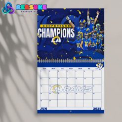 Los Angeles Rams Happy New Year 2025 Wall Hanging Calendar