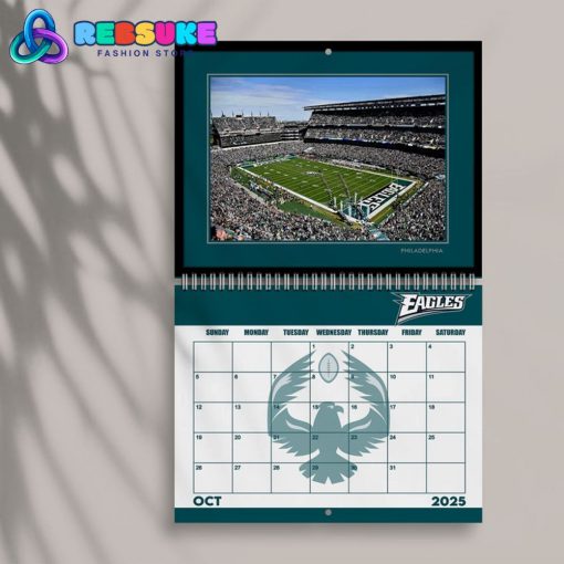 Philadelphia Eagles Happy New Year 2025 Wall Hanging Calendar