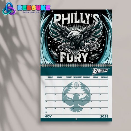 Philadelphia Eagles Happy New Year 2025 Wall Hanging Calendar