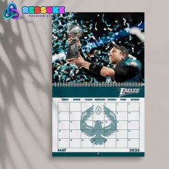 Philadelphia Eagles Happy New Year 2025 Wall Hanging Calendar