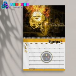 Pittsburgh Steelers Happy New Year 2025 Wall Hanging Calendar