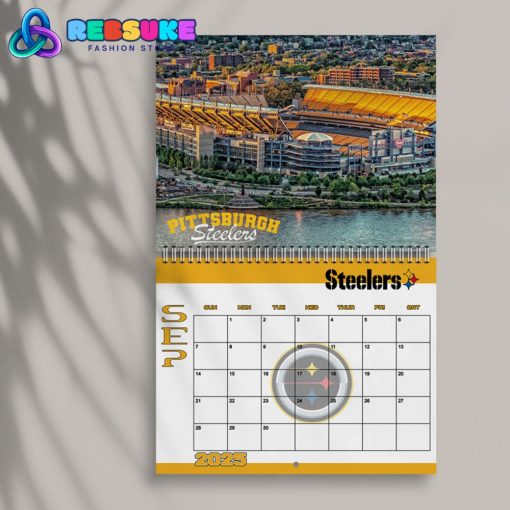 Pittsburgh Steelers Happy New Year 2025 Wall Hanging Calendar