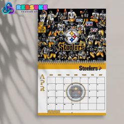 Pittsburgh Steelers Happy New Year 2025 Wall Hanging Calendar