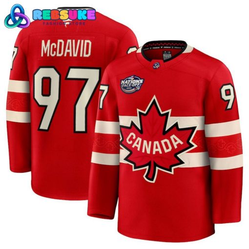 Canada Hockey 4 Nations Face-Off Connor McDavid #97 Hockey Jersey