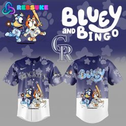 Colorado Rockies Bluey and Bingo Baseball Jersey