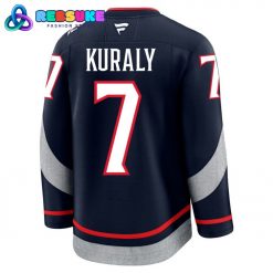 Columbus Blue Jackets 2025 Stadium Series Kuraly 7 Jersey