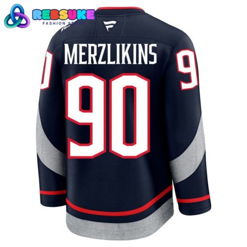 Columbus Blue Jackets 2025 Stadium Series Series Merzlikins #90 Jersey