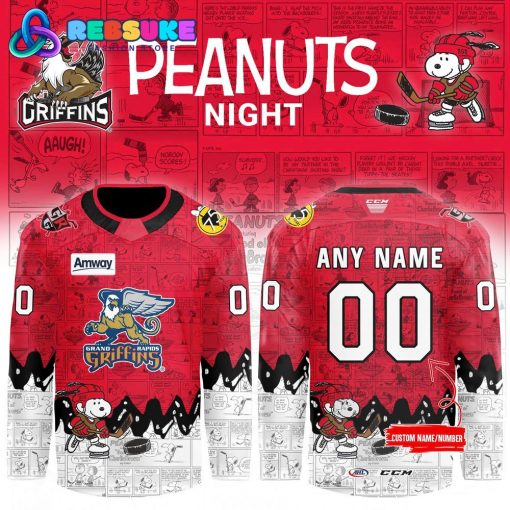 Grand Rapids Griffins 75th Anniversary of Peanuts Hockey Jersey