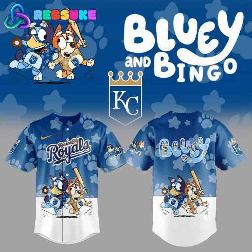 Kansas City Royals Bluey and Bingo Baseball Jersey