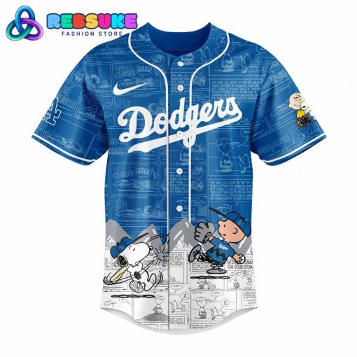 Los Angeles Dodgers 75th Anniversary of Peanuts Baseball Jersey