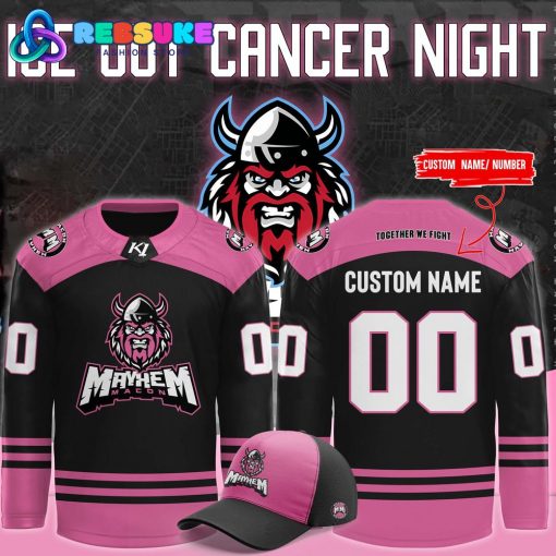 Macon Mayhem x Ice Out Cancer Night Jersey