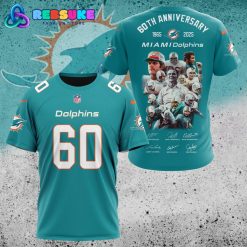 Miami Dolphins NFL 60th Anniversary Hoodie 2025