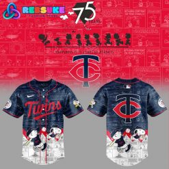 Minnesota Twins 75th Anniversary of Peanuts Baseball Jersey