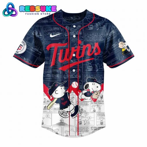 Minnesota Twins 75th Anniversary of Peanuts Baseball Jersey