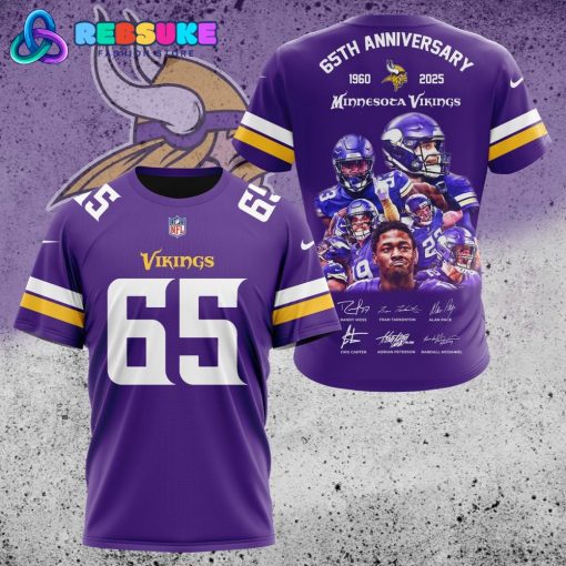 Minnesota Vikings NFL 65th Anniversary Hoodie 2025